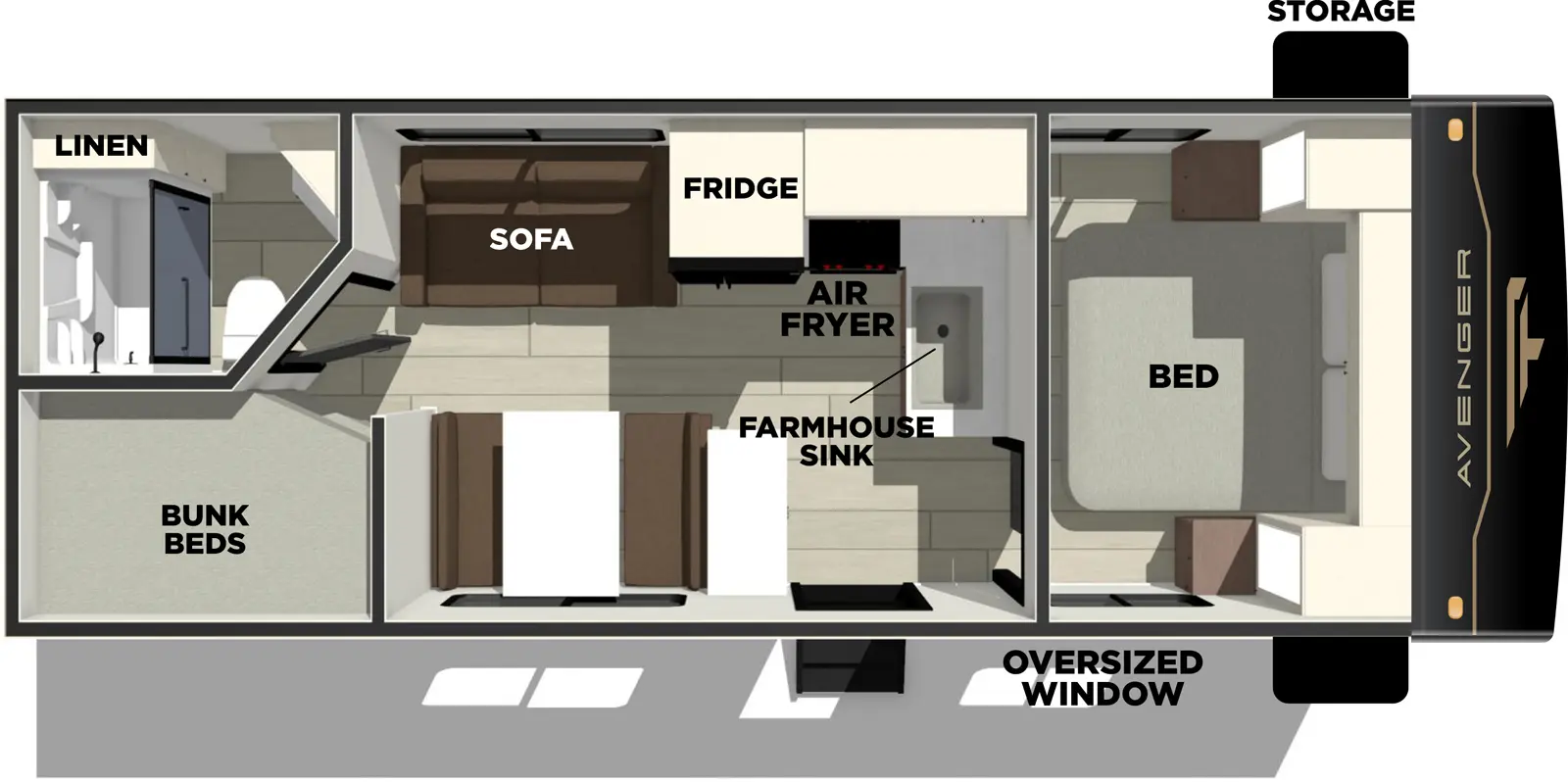Avenger 25BK - DSO Floorplan